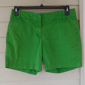 J. Crew Bright Green Chino Shorts "Broken In"
